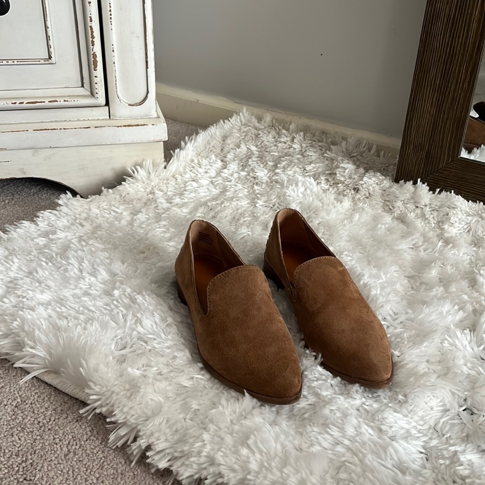 Crown and Ivy brown mules.
